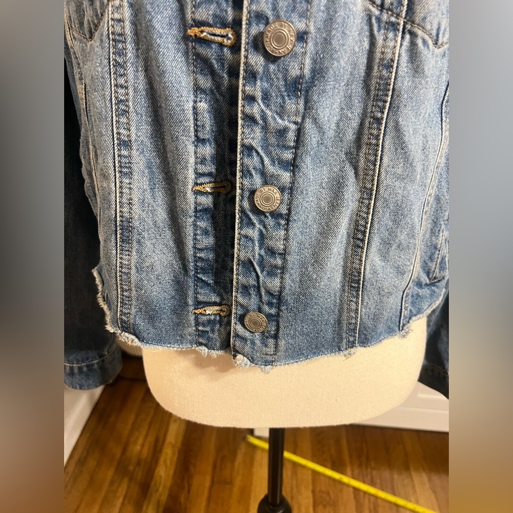 Wax Jean Distressed Blue Denim Jacket - Picture 5 of 14